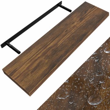 Wandplank Zwevend Donkere Eik MDF 90x23x3,8cm