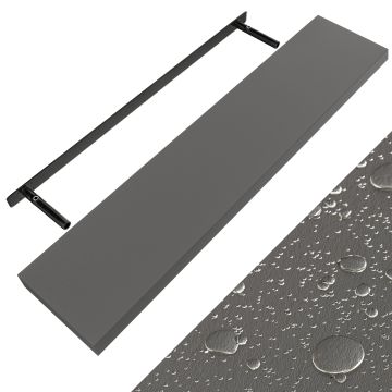 Wandplank Zwevend Mat Grijs MDF 110x23x3,8cm