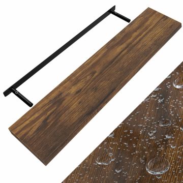 Wandplank Zwevend Donkere Eik MDF 110x23x3,8cm