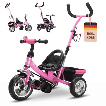 Kinderdriewieler Free Angel Metaal Roze