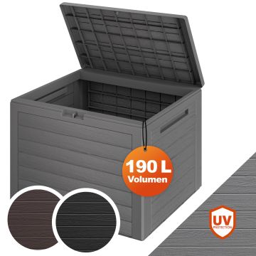 Kussenbox Lille Grijs 190L houtlook