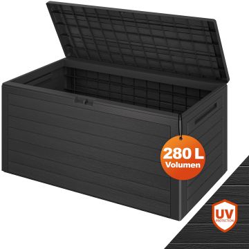 Kussenbox Woody Antraciet 280L houtlook