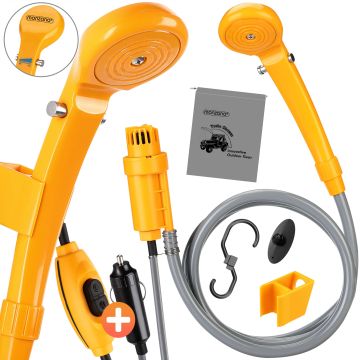 Campingdouche met Onderwaterpomp Geel Kunststof 12V