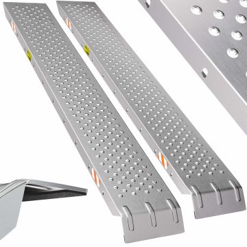 Oprijplaten set van 2 Staal 200 kg per rail