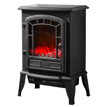 Elektrische Kachel Zwart 2000W met Verwarming 56,5x24x39cm