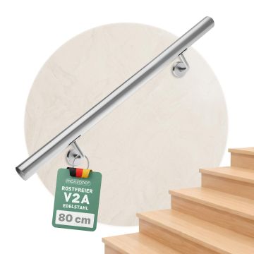 Trapleuning Zilver Roestvrij Staal 80x4,2cm