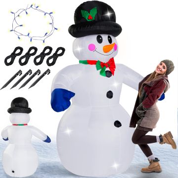 Opblaasbare Sneeuwpop 240x170x115cm 20 LED`s