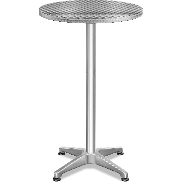 Statafel Zilver RVS/Aluminium Ø60cm