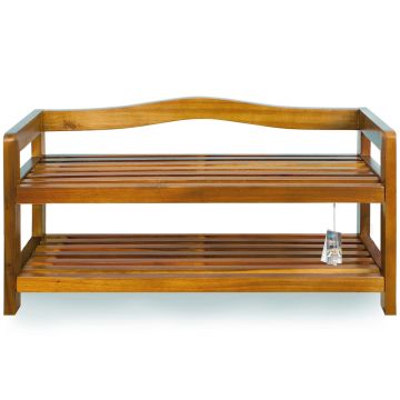 Schoenenrek Acaciahout 2 Niveau´s 74x26x42cm