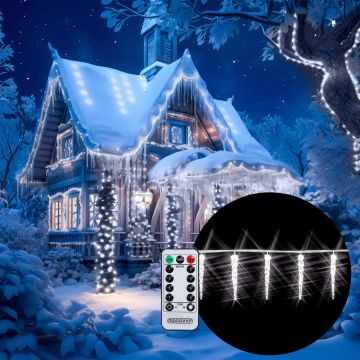 Ijspegelverlichting Kerst 80 LED´s Wit 13m