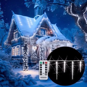Ijspegelverlichting Kerst 80 LED´s Wit 10,5m