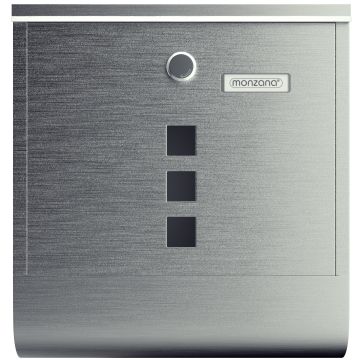 Brievenbus met Krantenbuis RVS Zilver