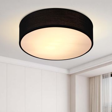 Plafondlamp Zwart Stof ø38cm