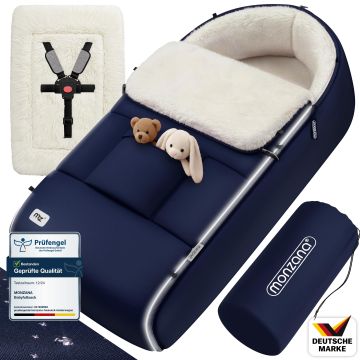 Voetenzak voor kinderwagen Marineblauw gevoerd