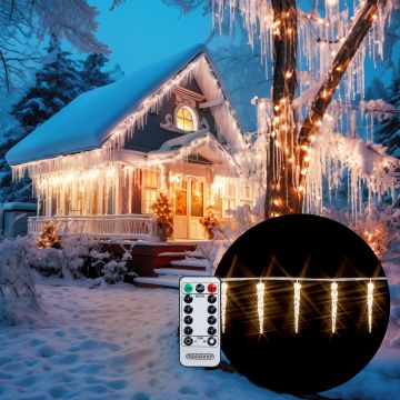 Ijspegelverlichting Kerst 80 LED´s Warmwit 13m
