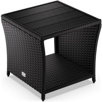 Polyrotan Bijzettafel Vedis Zwart 45x45x40cm