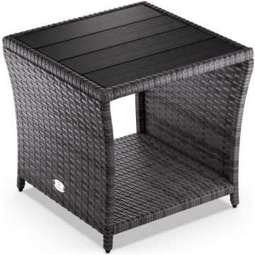 Polyrotan Bijzettafel Vedis Grijs 45x45x40cm