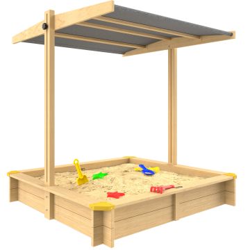 Zandbak Samu 120x120cm incl Zonbescherming UV 50+
