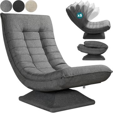 Relax Lounger Aberdeen Stof Grijs