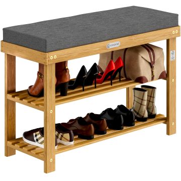 Schoenbank FSC®-gecertificeerd acaciahout 70x33x48cm