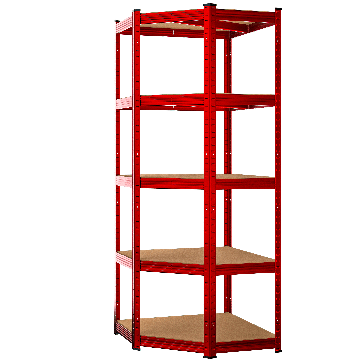 Stellingen voor zwaar gebruik Rood 180x70x40cm gegalvaniseerd 875kg