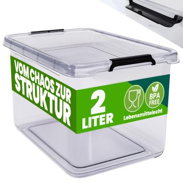 Opbergbox Transparant 20x15x12cm 2L