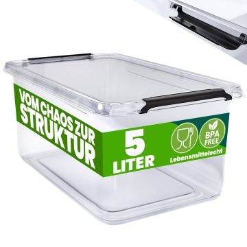 Opbergbox Transparant 30x20x12cm 5L