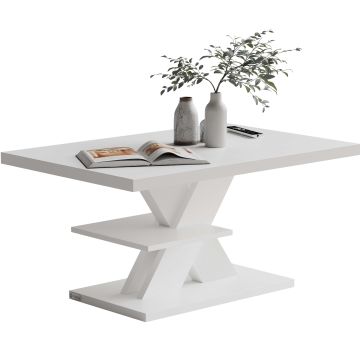 Salontafel Detroit Wit 90x60x45cm