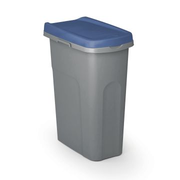 Afvalbak Grijs/Blauw plastic 25L