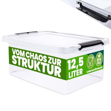 Opbergbox Transparant 39x29x17cm 12,5L stapelbaar