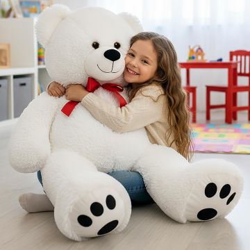 Knuffelbeer Wit Pluche 100cm XL