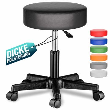 Rolkruk kunstleer Zwart 360° draaibaar
