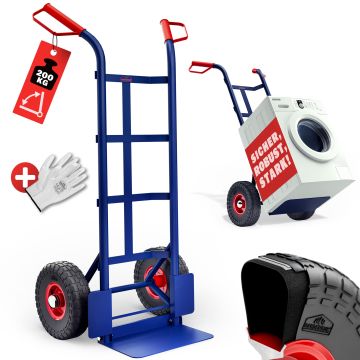 Steekwagen Blauw Rood Staal 45x116cm 200kg