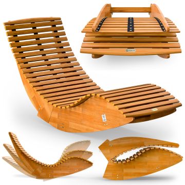 Ligbed Java 154x60x78cm Acaciahout FSC®-gecertificeerd
