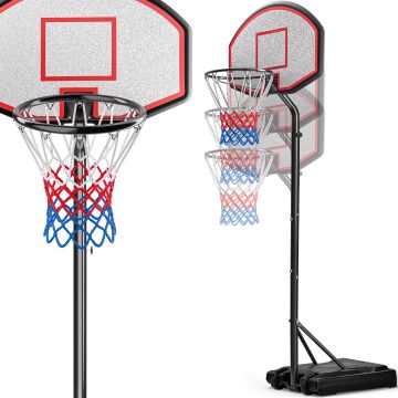 Basketbalring met Verstelbare Mand 257- 305cm Wielen