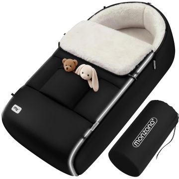 Voetenzak voor kinderwagen Zwart gevoerd