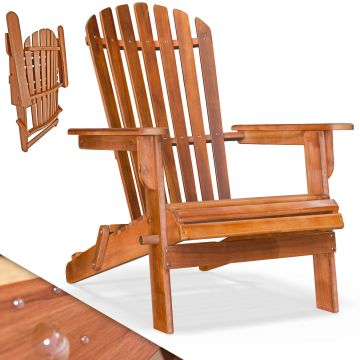 Ligstoel Adirondack Acaciahout inklapbaar