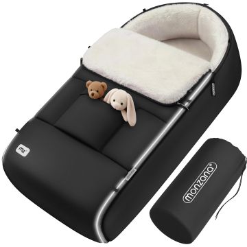Voetenzak voor kinderwagen Antraciet gevoerd