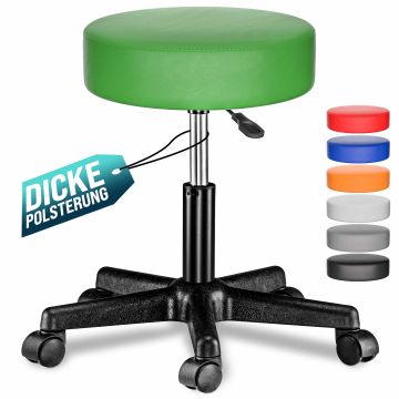 Rolkruk kunstleer Groen 360° draaibaar