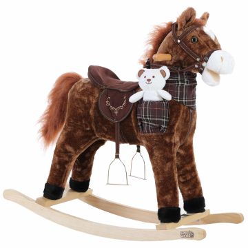 Schommeldier Paard Bruin met Geluid