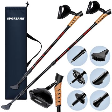 Nordic Walking Stokken Telescopische 1 paar Rood