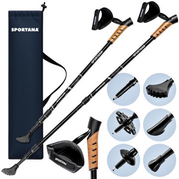 Nordic Walking StokkenTelescopische 1 paar Grijs