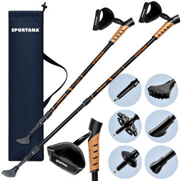 Nordic Walking StokkenTelescopische 1 paar Oranje