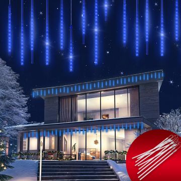 Kerstverlichting Ijsregen LED Lichteffect Blauw 8,6 Meter
