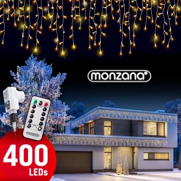 Lichtgordijn 400 LED Kerstdeco Warmwit 15 Meter