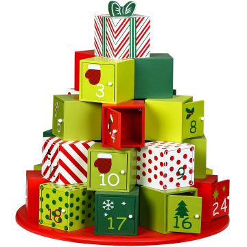 Adventkalender Hout Rond XXL