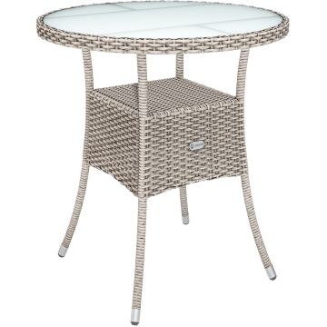 Polyrotan Balkontafel Crème Ø60cm