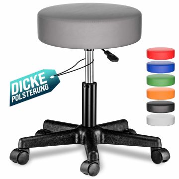 Rolkruk kunstleer Grijs 360° draaibaar