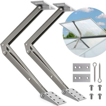 Automatische Raamopener Set van 2 Zilver 7,5 kg hefvermogen