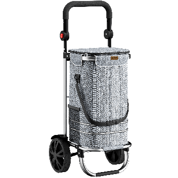 Boodschappentrolley Grijs Alu 56L 31x24x54cm